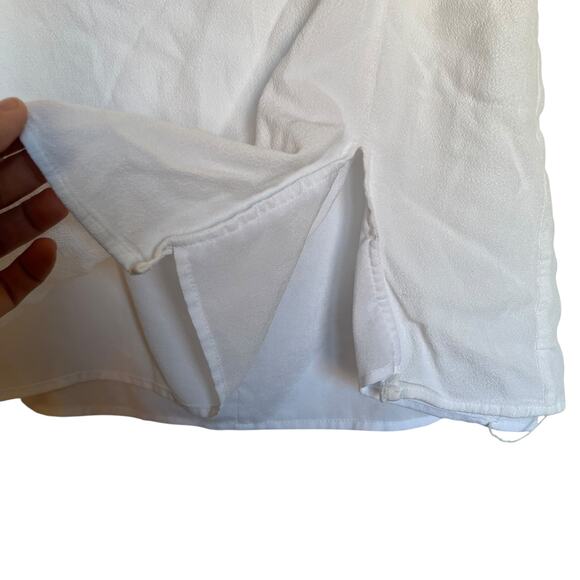 Aritzia Sunday Best Tatiana Mini Skirt Crepe White Leg Slit Pencil Preppy Size 2 - Picture 6 of 9